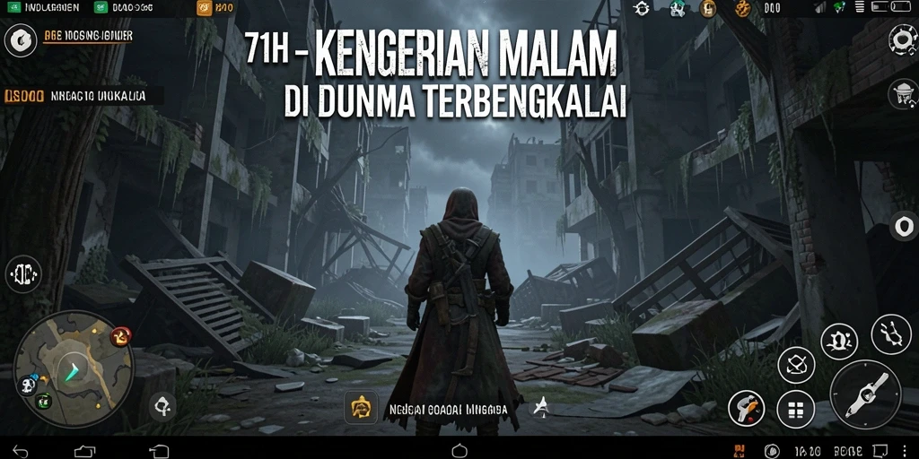 Tangkapan layar gameplay 71H dengan suasana Horror yang mencekam.