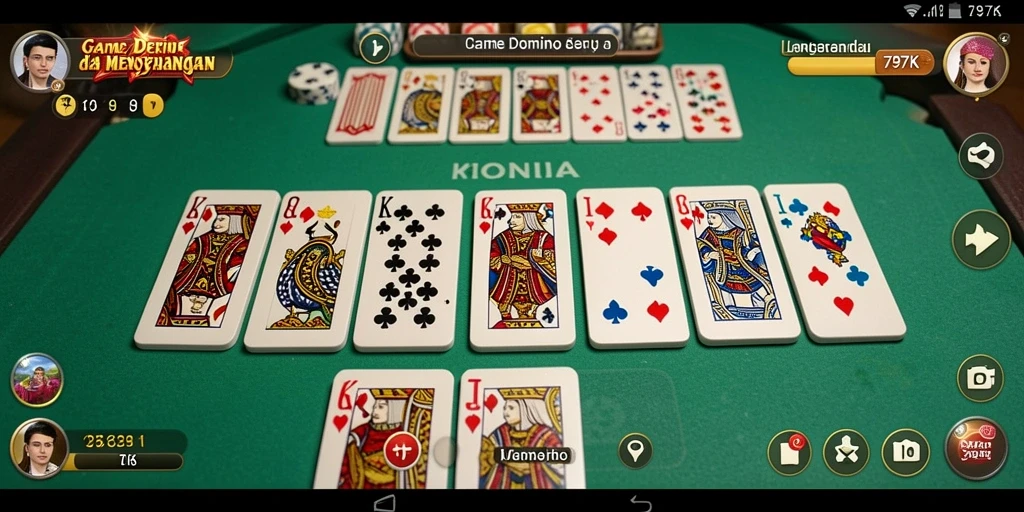 Screenshot gameplay 797K menunjukkan momen seru bermain Domino.