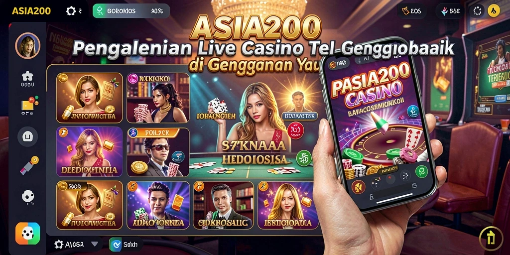 Tampilan menarik dari permainan Live Casino ASIA200.