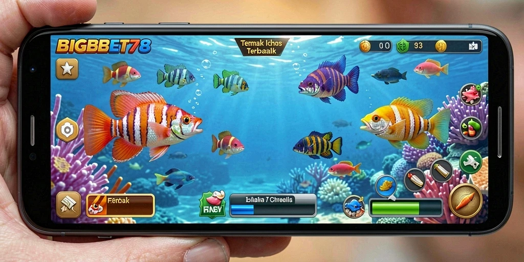 Screenshot gameplay BIGBET78 dengan aksi menembak ikan yang seru.