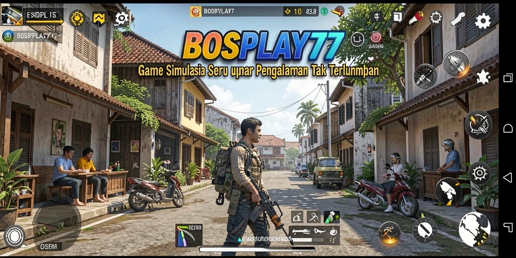 Screenshot utama menampilkan gameplay seru dalam BOSPLAY77.