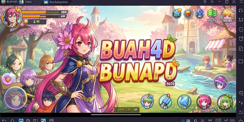Tampilan aksi menegangkan dalam gameplay Anime BUAH4D.