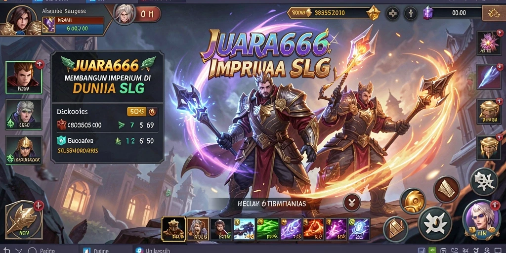 Screenshot utama JUARA666 menampilkan aksi seru dalam gameplay SLG.