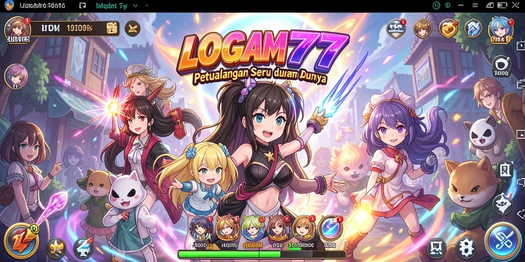 Tangkapan layar LOGAM777 menampilkan aksi pertarungan karakter anime yang menegangkan.