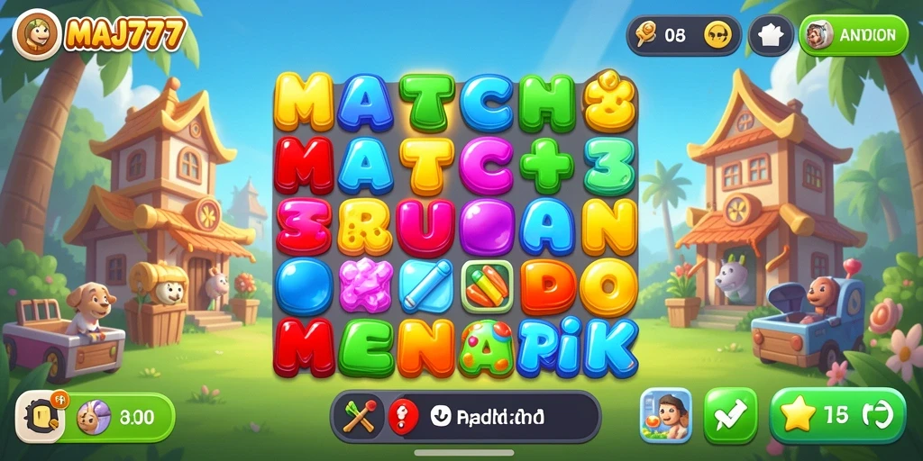 Tampilan gameplay MAJ777 yang penuh warna dan menarik.
