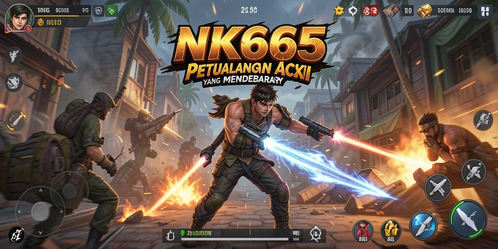 Gameplay mendebarkan dengan pertarungan seru di NK666.