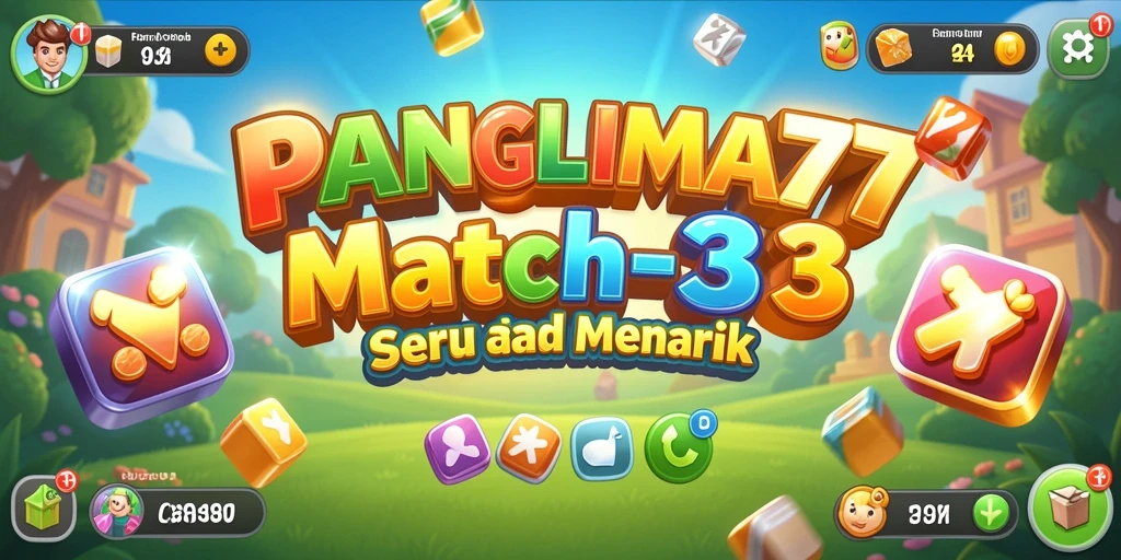 Tampilan gameplay seru dari PANGLIMA77 di level Match-3.