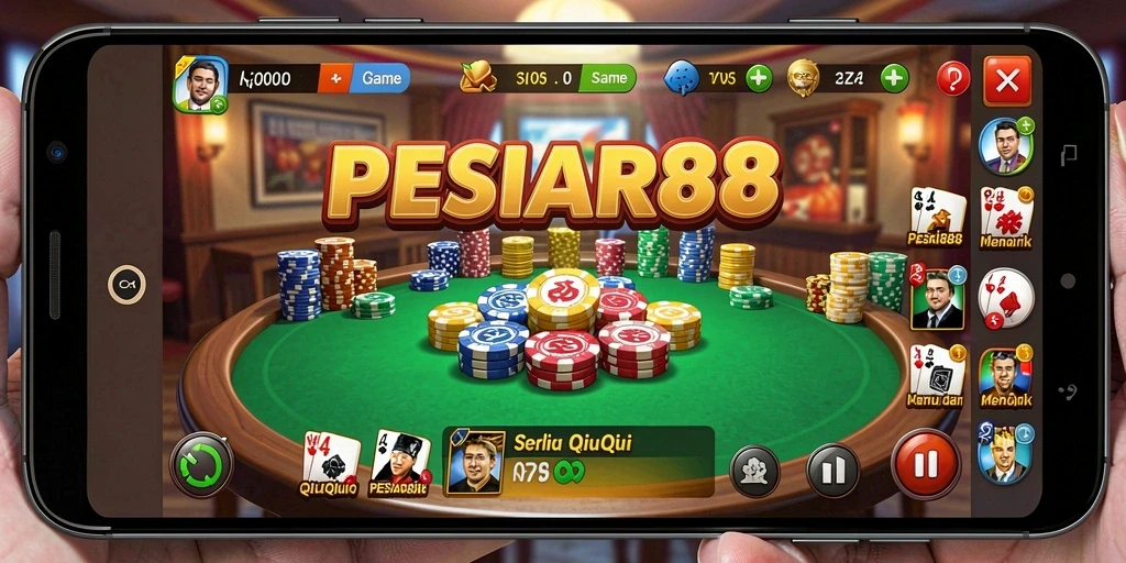Tampilan gameplay seru PESIAR88 di QiuQiu.