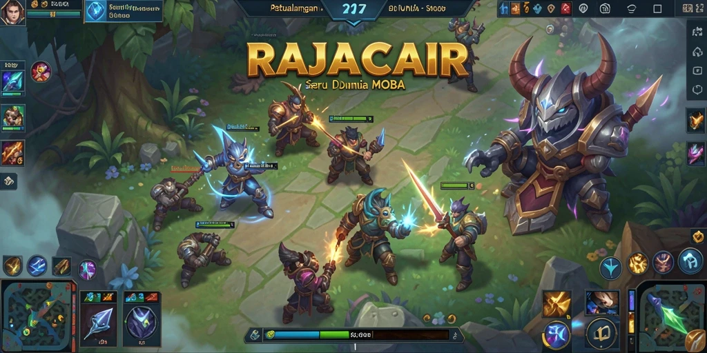 Gameplay seru di RAJACAIR dengan karakter dan strategi MOBA.