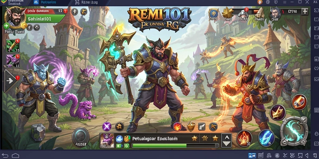 Tampilan gameplay REMI101 yang mendebarkan dalam dunia RPG.