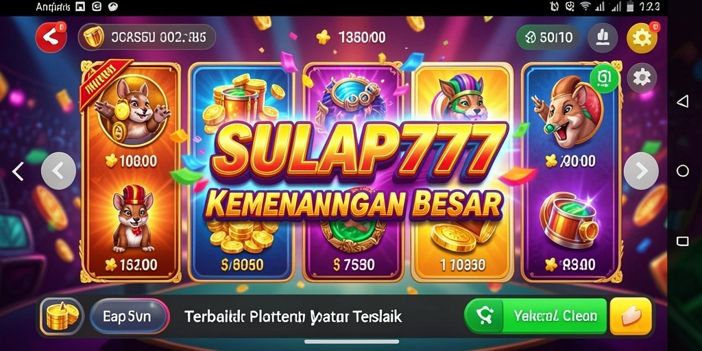 Tampilan menakjubkan dari gameplay SULAP777 di layar perangkat.