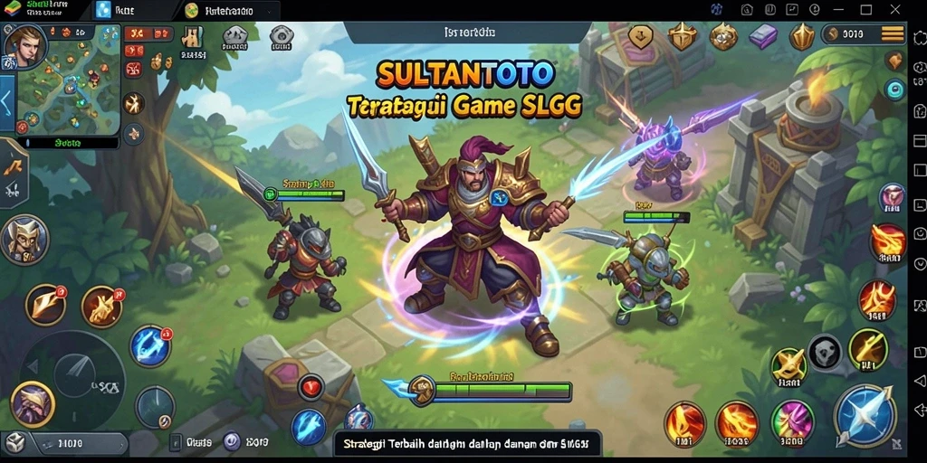 Screenshot gameplay SULTANTOTO menampilkan pertempuran yang strategis dan mendalam.