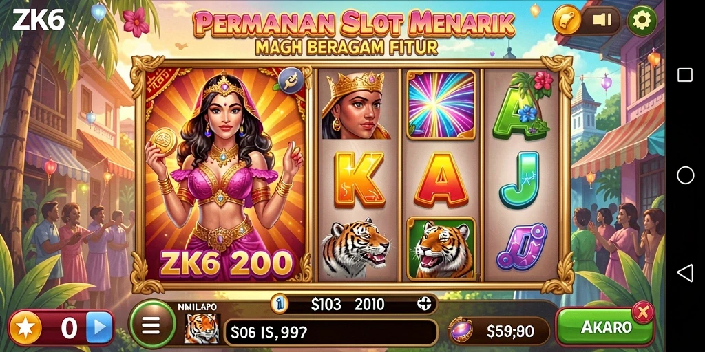 Gameplay menarik dari ZK6 dengan berbagai fitur Slot.